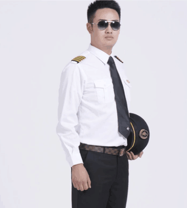 08ZY028_国际航空衬衫飞行员机长衬衣演出制服
